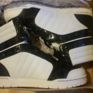 BLAC LABEL HIGH TOP SNEAKERS BLACK WHITE HIGH ANKLE TENNIS SHOE SNEAKER 8.5