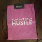 YOU CANT TEACH HUSTLE pink back pack womens shoulder drawstring bag Gym tote bag