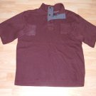 Mens burgundy long sleeve sweater Mens two button henley pull over sweater 2XL