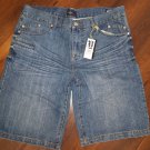 Rich Yung denim jean shorts Mens indigo blue denim jean shorts Jean shorts 42W
