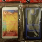Black Blue Dual Kickstand Case Cover Samsung Galaxy Note 3 N9000 N9002 N90005