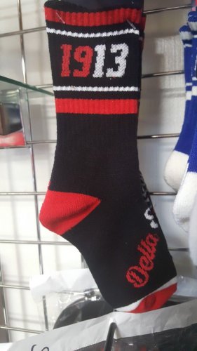DELTA SIGMA THETA SORORITY SOCKS DELTA DIVA WHITE SOCKS #3