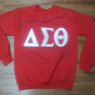 DELTA SIGMA THETA  SORORITY SWEATSHIRT RED DELTA DIVA SWEATSHIRT SEWN LETTERS