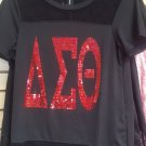 DELTA DIVA DELTA SIGMA THETA Short sleeve T-shirt 1913 Black Mesh Delta Diva Top