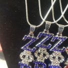 Zeta Phi Beta Silver Chain Necklace Divine 9 Sorority Necklace