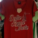 DELTA DIVA DELTA SIGMA THETA V-neck T-shirt 1913 Red Delta Diva V Neck T-shirt