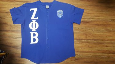 ZETA PHI BETA SORORITY BASEBALL JERSEY  ZETA PHI BETA BLUE BASEBALL JERSEY #1