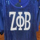 ZETA PHI BETA SORORITY TANK TOP BLUE Z-PHI-B SLEEVELESS SEQUENCE TANK TOP