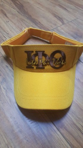 IOTA PHI THETA FRATERNITY SUN VISOR HAT GOLD BROWN IOTA SUN VISOR 1968