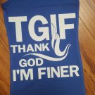 ZETA PHI BETA SORORITY T-SHIRT BLUE Z-PHI-B THANK GOD IM FINER TANK TOP