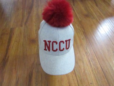 North Carolina Central University BALL CAP HBCU TRENDY FLUFF BALL BASEBALL CAP