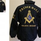 PRINCE HALL F&AM FREEMASON JACKET MASONIC ZIP UP ALL WEATHER WINDBREAKER M-6X