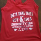 DELTA SIGMA THETA SORORITY TANK TOP RED DELTA DIVA TANK TOP FORTITUDE 1913 #2