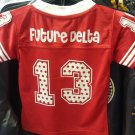 Future Delta Diva Football Jerseys Red White Kids Future Delta football Jersey