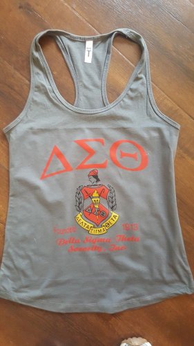 DELTA SIGMA THETA SORORITY TANK TOP GRAY DELTA DIVA TANK TOP FORTITUDE 1913 #2