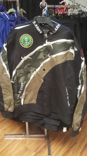 United States Army Reversible Service Jacket Camouflage Barb Wire Military Coat