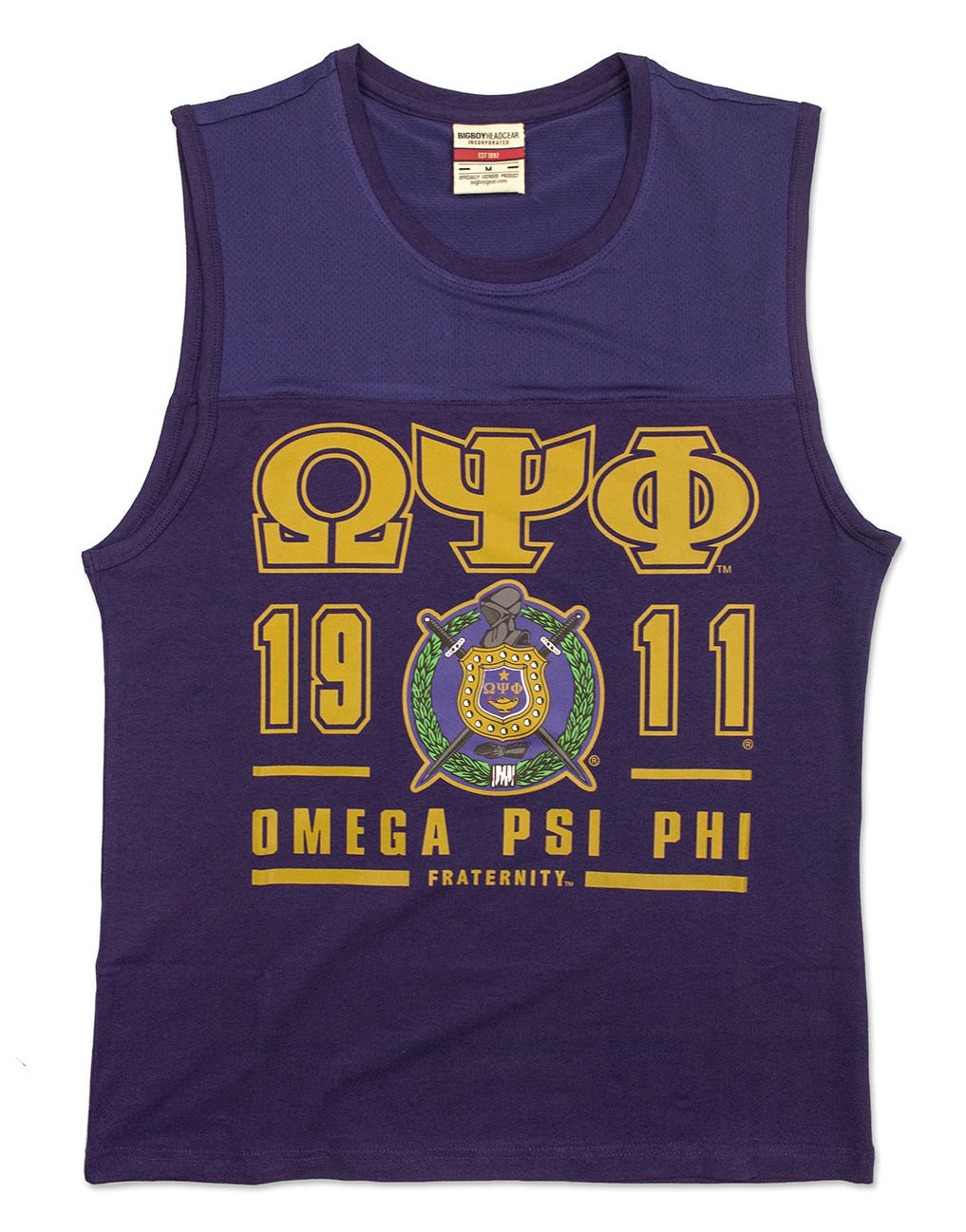 Omega Psi Phi Fraternity PURPLE SLEEVELESS MUSCLE SHIRT TOP T-SHIRT Q ...