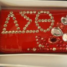 Delta Sigma Theta Sorority Wallet Red Delta Diva Bling Checkbook Wallet