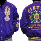 Omega Psi Phi Fraternity Jacket Q Dog Purple Gold Race Jacket Coat Q PSI PHI