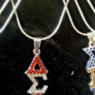 Delta Sigma Theta Silver Chain Necklace Divine 9 Sorority Necklace