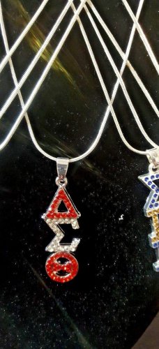 Delta Sigma Theta Silver Chain Necklace Divine 9 Sorority Necklace