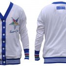 Order of the Eastern Star Cardigan sweater O.E.S White Long Sleeve Cardigan Oes