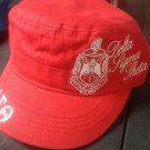 DELTA  SIGMA THETA SORORITY CADET CAP DELTA DIVA CAPTAINS CAP OO-OOP RED #2