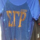 SIGMA GAMMA RHO SORORITY SEQUENCE CREW NECK T- SHIRT BLOUSE 1922 POODLE