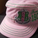 ALPHA KAPPA ALPHA SORORITY CADET CAPTAIN HAT SORORITY PINK IVY LEAF HAT 1908