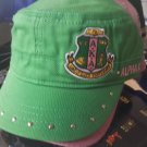 ALPHA KAPPA ALPHA SORORITY CADET HAT CAP GREEN SORORITY CADET CAP HAT #3