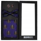 Omega Psi Phi Fraternity Bow Tie Pretied Bow tie Set cuff link set pocket square