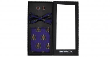 Omega Psi Phi Fraternity Bow Tie Pretied Bow tie Set cuff link set pocket square