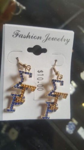 Sigma Gamma Rho Sorority earrings Poodles 1922 Stone Pin S-G-RHO #2