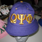 OMEGA PSI PHI PURPLE GOLD BUCKET HAT BOONEY SAFARI HAT WOODS BUCKET CAP #1