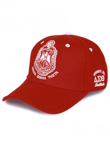 DELTA  SIGMA THETA SORORITY BASEBALL CAP HAT DELTA SIGMA THETA BASEBALL CAP RED