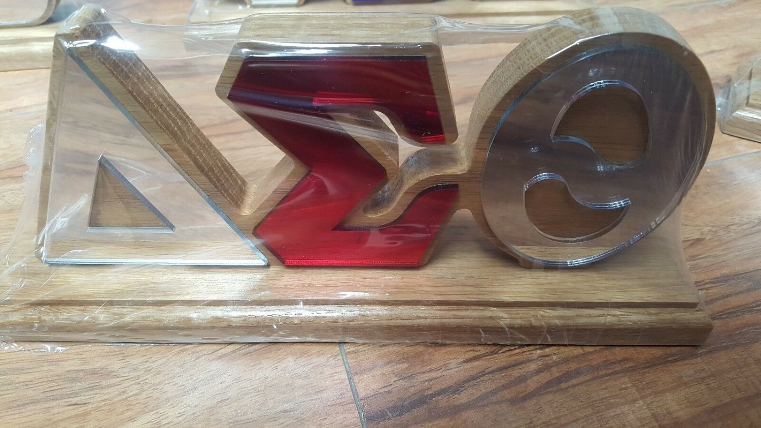 Delta Sigma Theta Wood Desktop Letters Divine 9 Office Decor Plaque