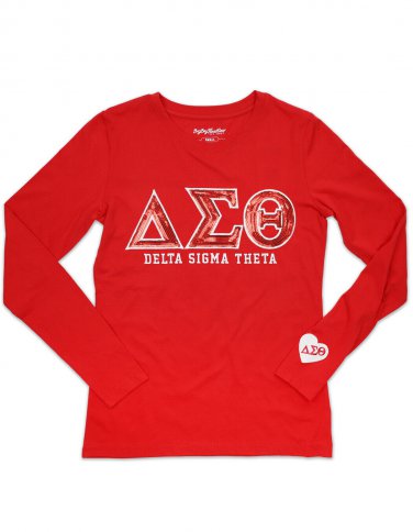 DELTA SIGMA THETA SORORITY LONG SLEEVE SHIRT BLING DELTA SIGMA THETA T-SHIRT