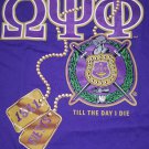 OMEGA PSI PHI FRATERNITY SHORT SLEEVE T-SHIRT OMEGA PSI PHI CREST TEE 1911