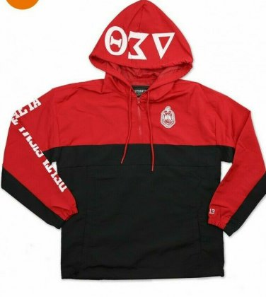 DELTA SIGMA THETA WINDBREAKER JACKET Delta Diva Black Red Windbreaker Jacket