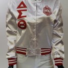 DELTA SIGMA THETA SORORITY SATIN LETTERMAN JACKET DELTA DIVA CRIMSON JACKET