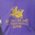 OMEGA PSI PHI FRATERNITY SHORT SLEEVE V NECK T-SHIRT WHY DO I OWT? Q DOG SHIRT