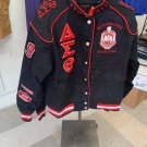 Delta Sigma Theta Twill Sorority Race Jacket DST 1913 DELTA BLACK RACE JACKET