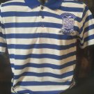 PHI BETA SIGMA Fraternity Short Sleeve Polo Shirt Blue White stripe Polo