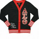 Delta Sigma Theta Sorority RED BLACK LIGHT CARDIGAN SWEATER Sequin Delta sweater