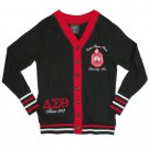 Delta Sigma Theta Sorority 1913 RED BLACK LIGHT CARDIGAN SWEATER OO-OOP #6