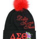 DELTA SIGMA THETA SORORITY BEANIE HAT BLACK