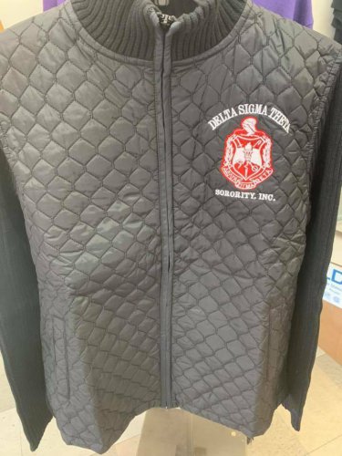 DELTA SIGMA THETA BLACK SORORITY PADDED JACKET DST 1913 DELTA SIGMA THETA JACKET