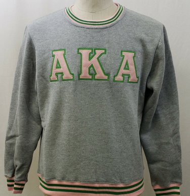 ALPHA KAPPA ALPHA SORORITY GRAY Crew neck sweatshirt 1908