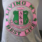ALPHA KAPPA ALPHA SORORITY T-SHIRT LIVING MY BEST LIFE ALPHA KAPPA ALPHA TOP