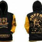 BUFFALO SOLDIER Gold Black Hoodie Jacket US ARMY Pullover Jacket 1866